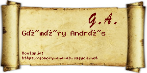 Gömöry András névjegykártya