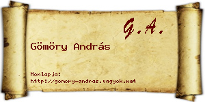 Gömöry András névjegykártya